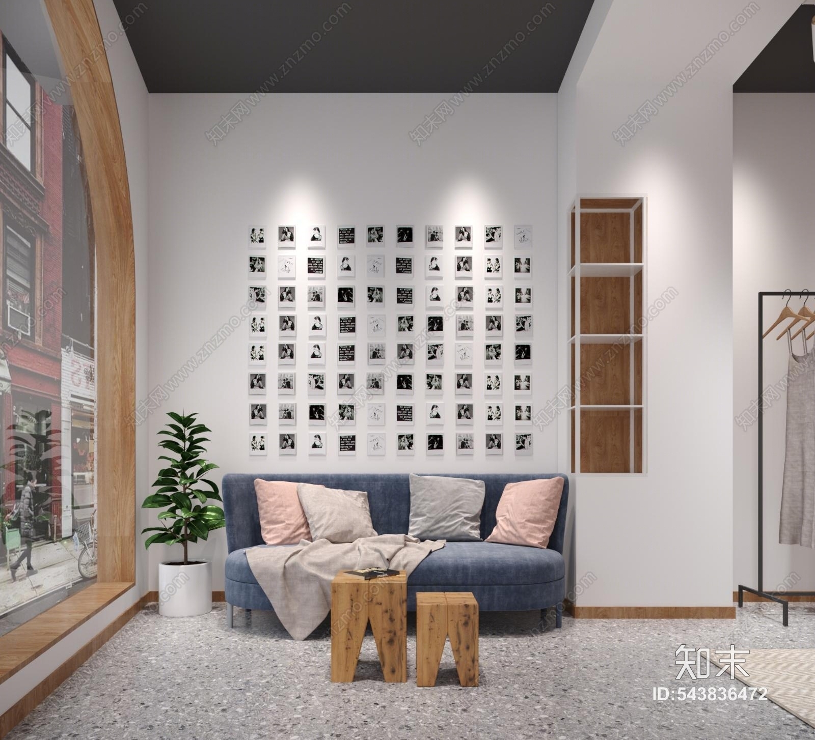 现代服装店3D模型下载【ID:543836472】