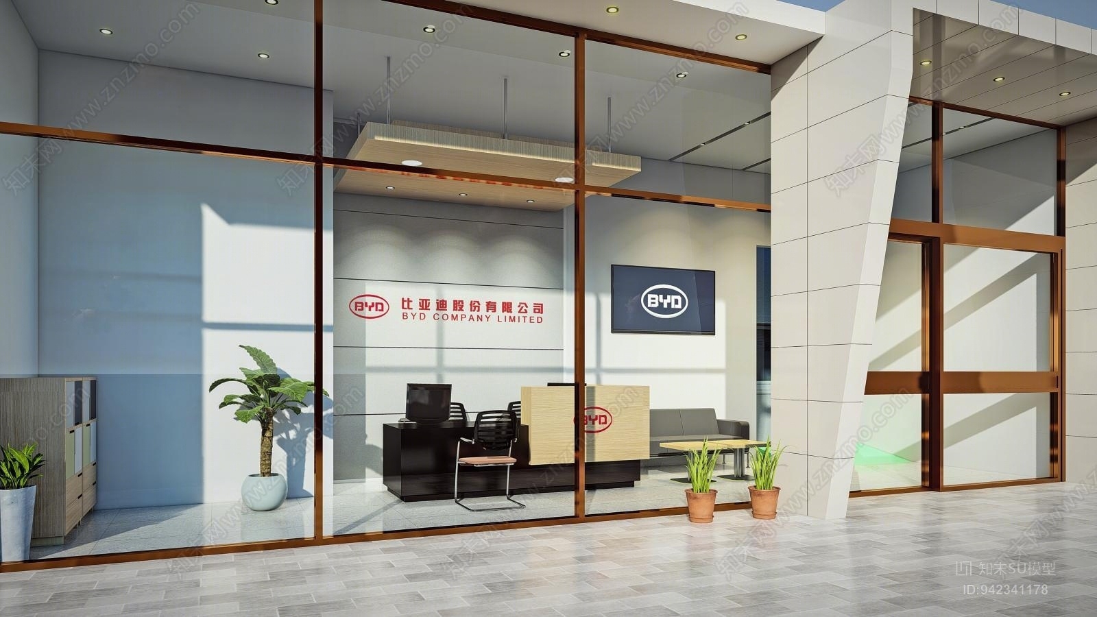 汽车4S店展厅SU模型下载【ID:942341178】