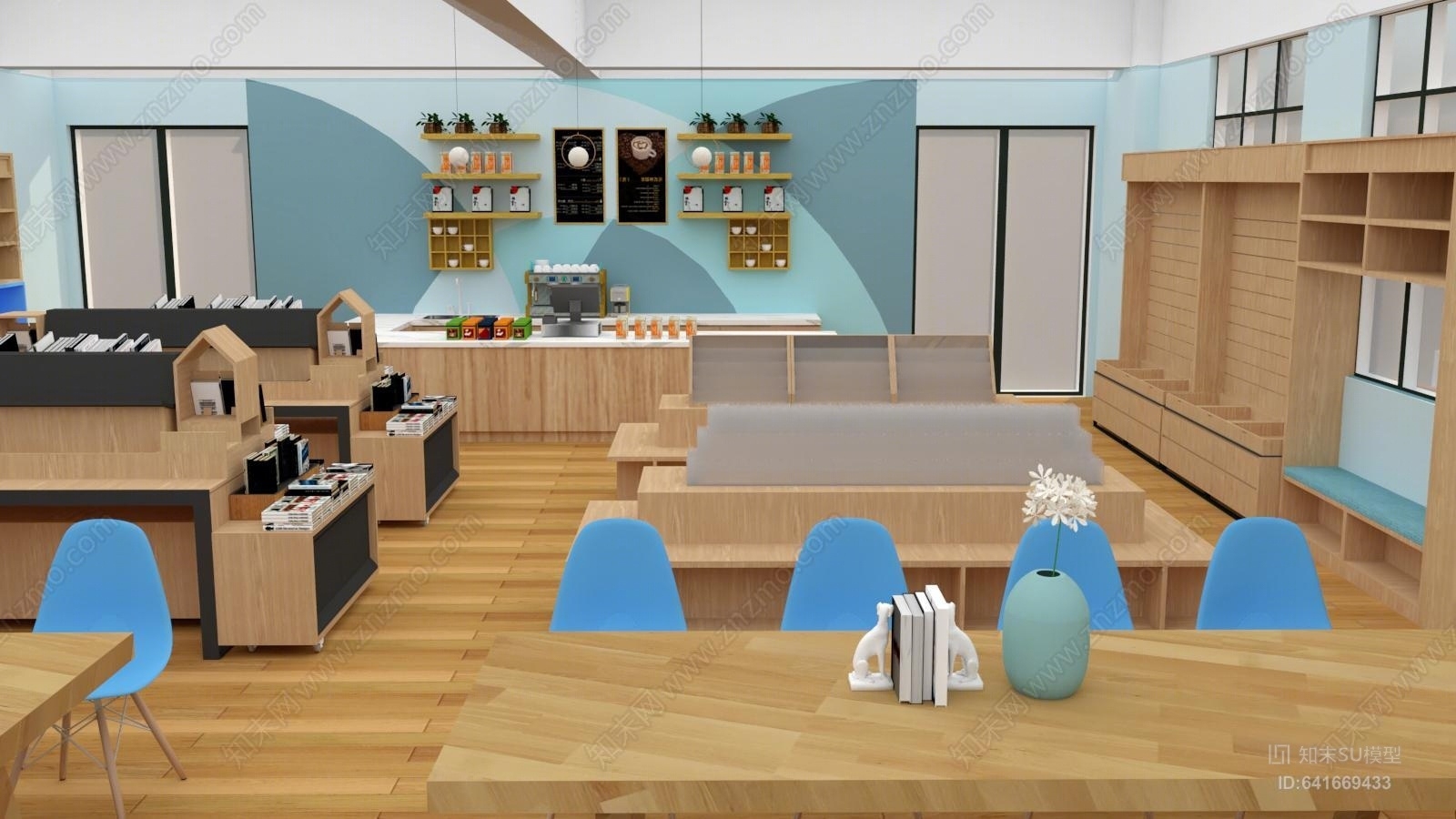 书店SU模型下载【ID:641669433】