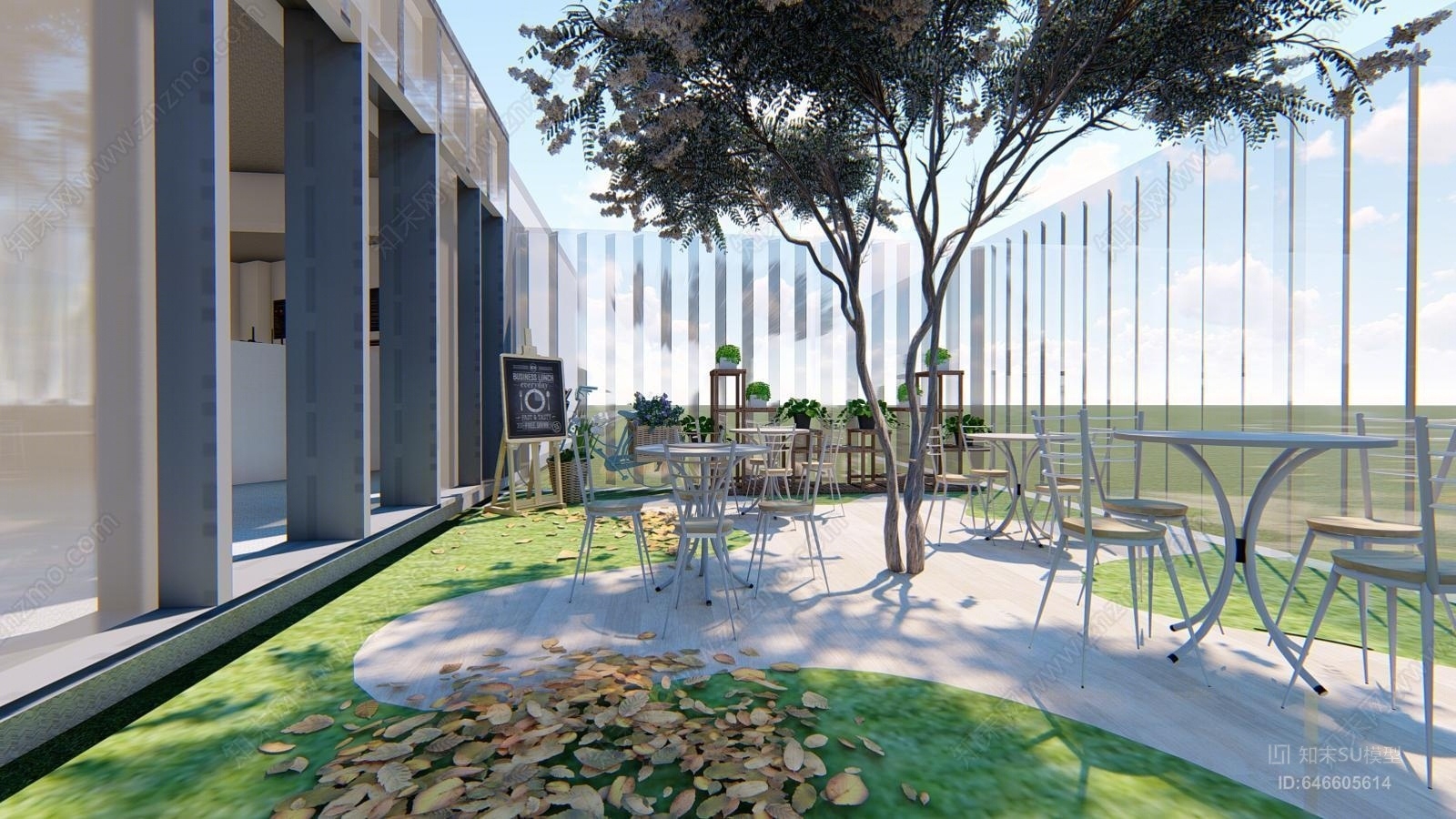 现代咖啡馆suSU模型下载【ID:646605614】