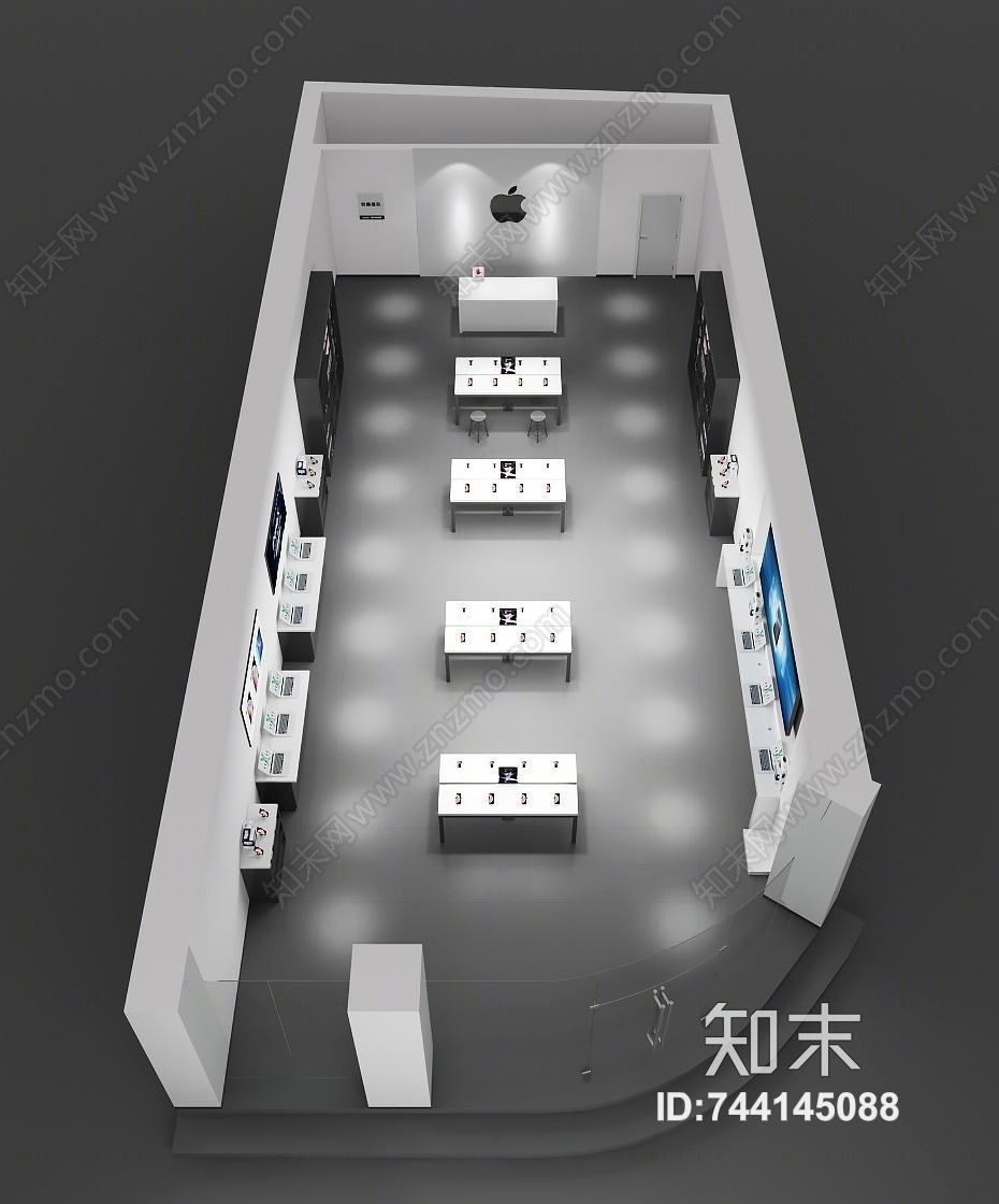 现代苹果手机店3D模型下载【ID:744145088】