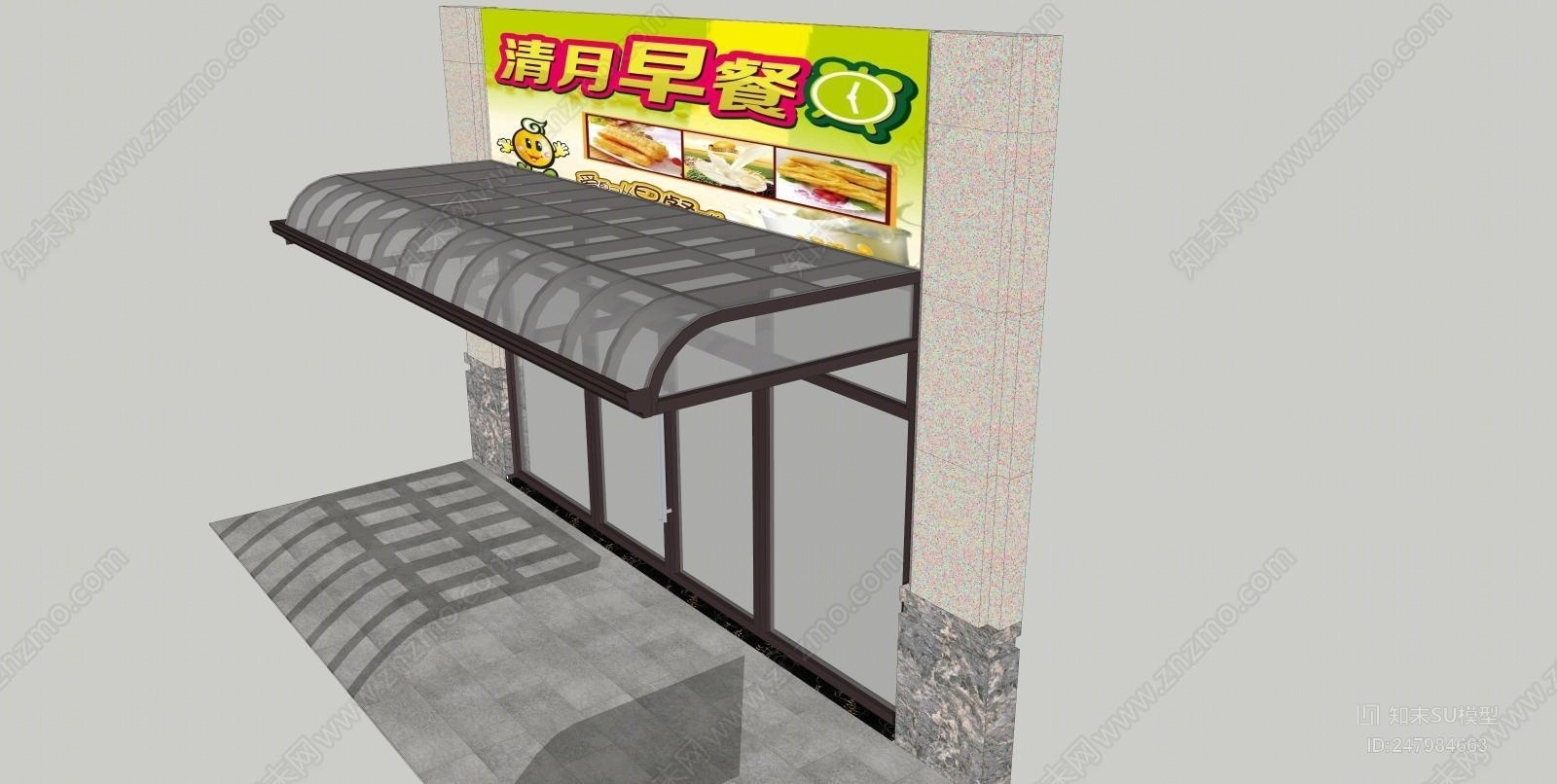 现代风格窗棚SU模型下载【ID:247984663】