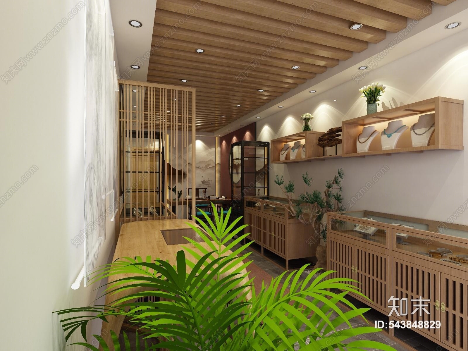 新中式首饰店3D模型下载【ID:543848829】