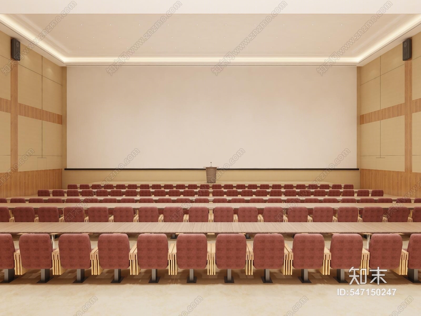 新中式会议厅3D模型下载【ID:547150247】