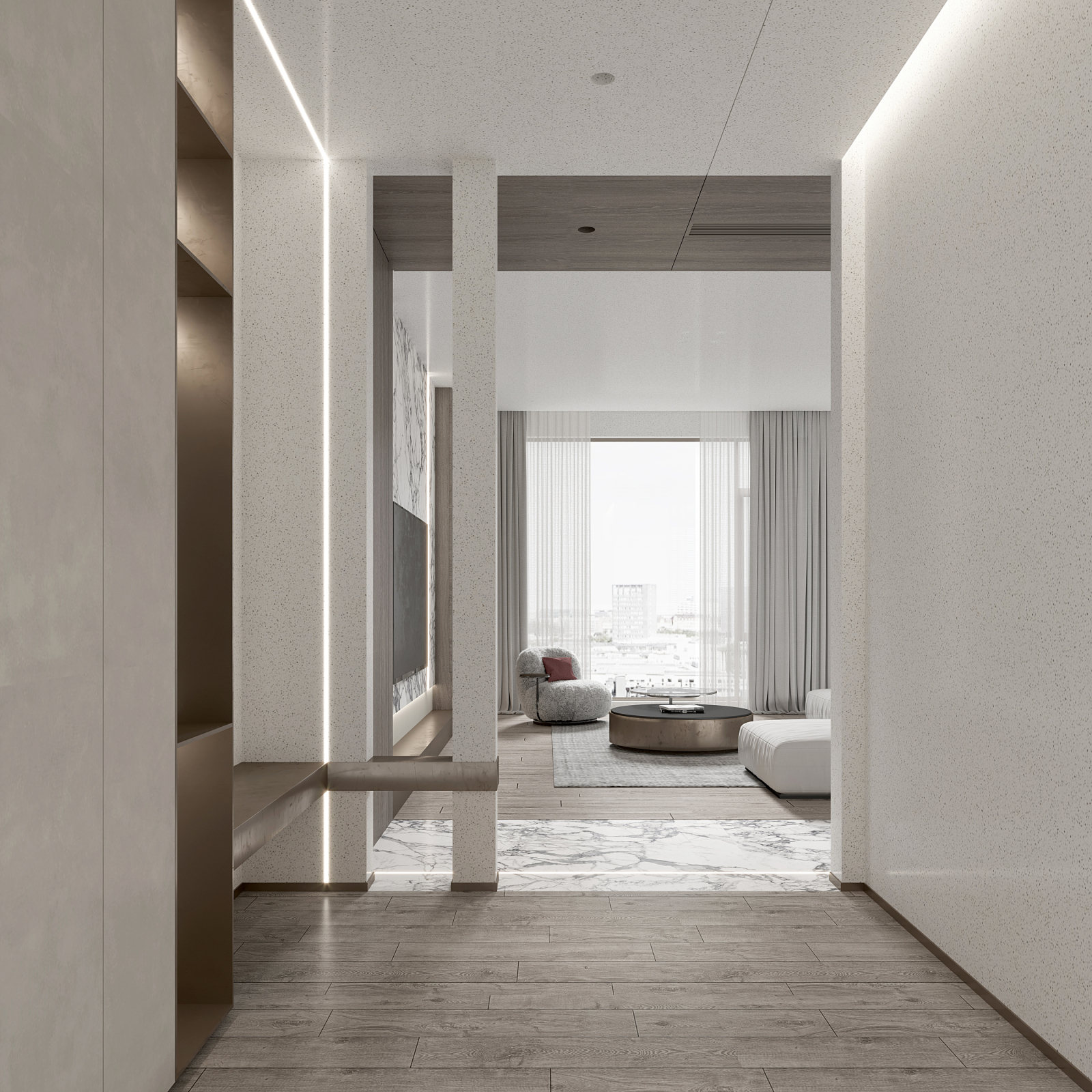 现代空间细节图3D模型下载【ID:1113356997】_【知末效果图】