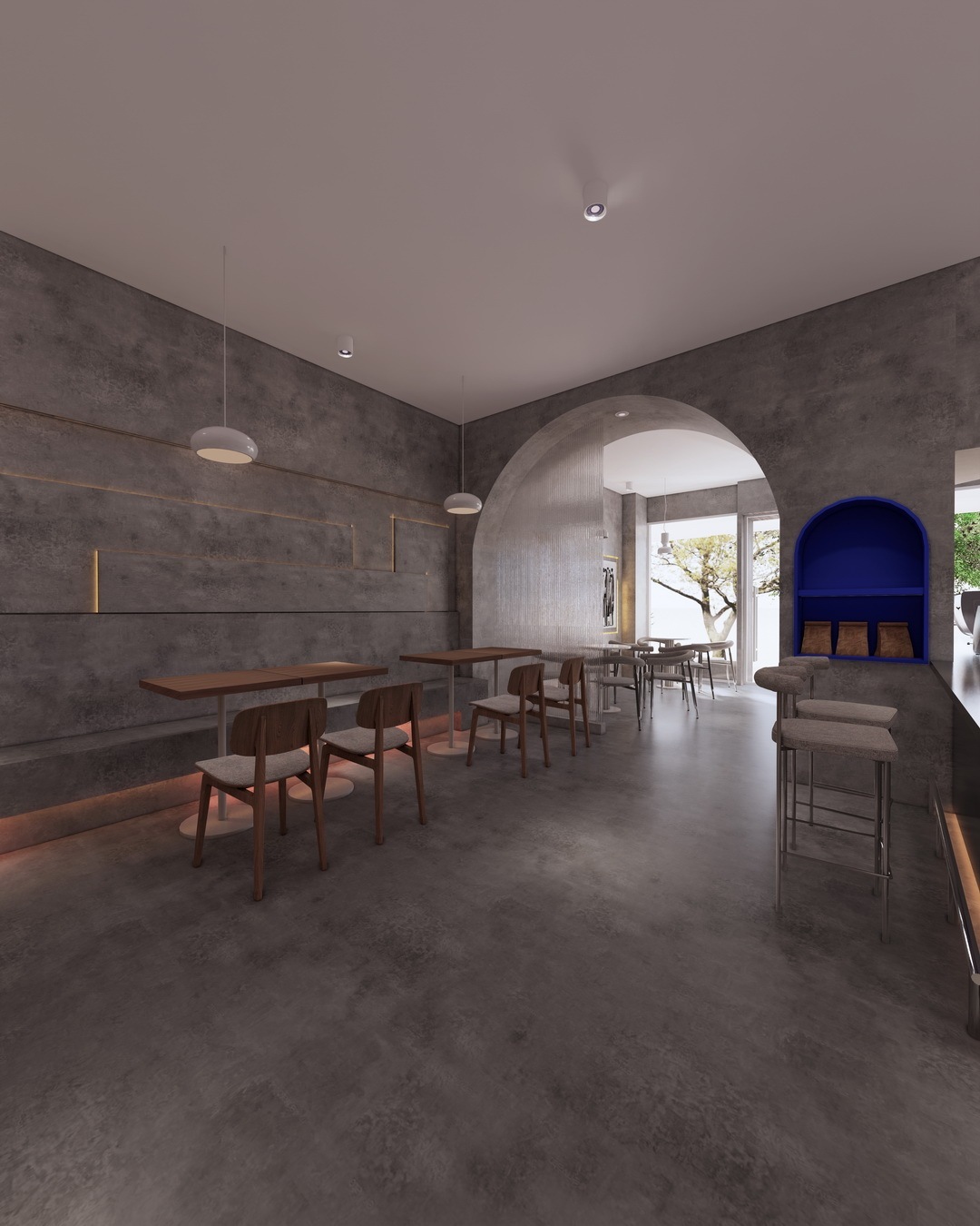 工业风咖啡店设计3D模型下载【ID:1120949684】_【知末效果图】
