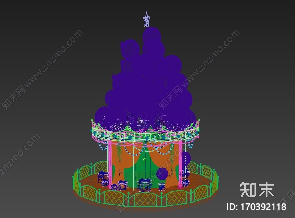 圣诞美陈CG模型下载【ID:170392118】