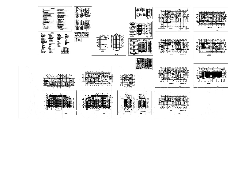 6层住宅楼设计cad图cad施工图下载【ID:149593194】