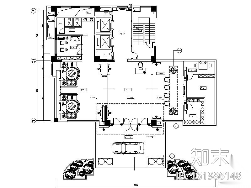 [成都]某酒店大堂装修图（含效果）cad施工图下载【ID:161986148】