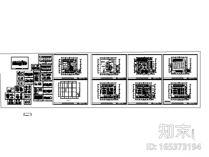某大型网络会所装修图施工图下载【ID:165373194】