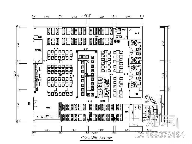 某大型网络会所装修图cad施工图下载【ID:165373194】