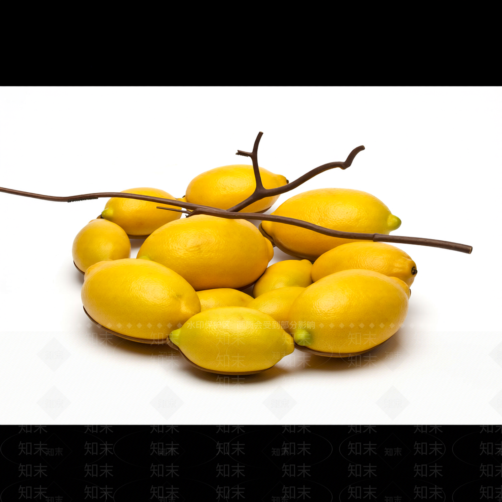 果盘柠檬装饰组3D模型下载【ID:1206204625】