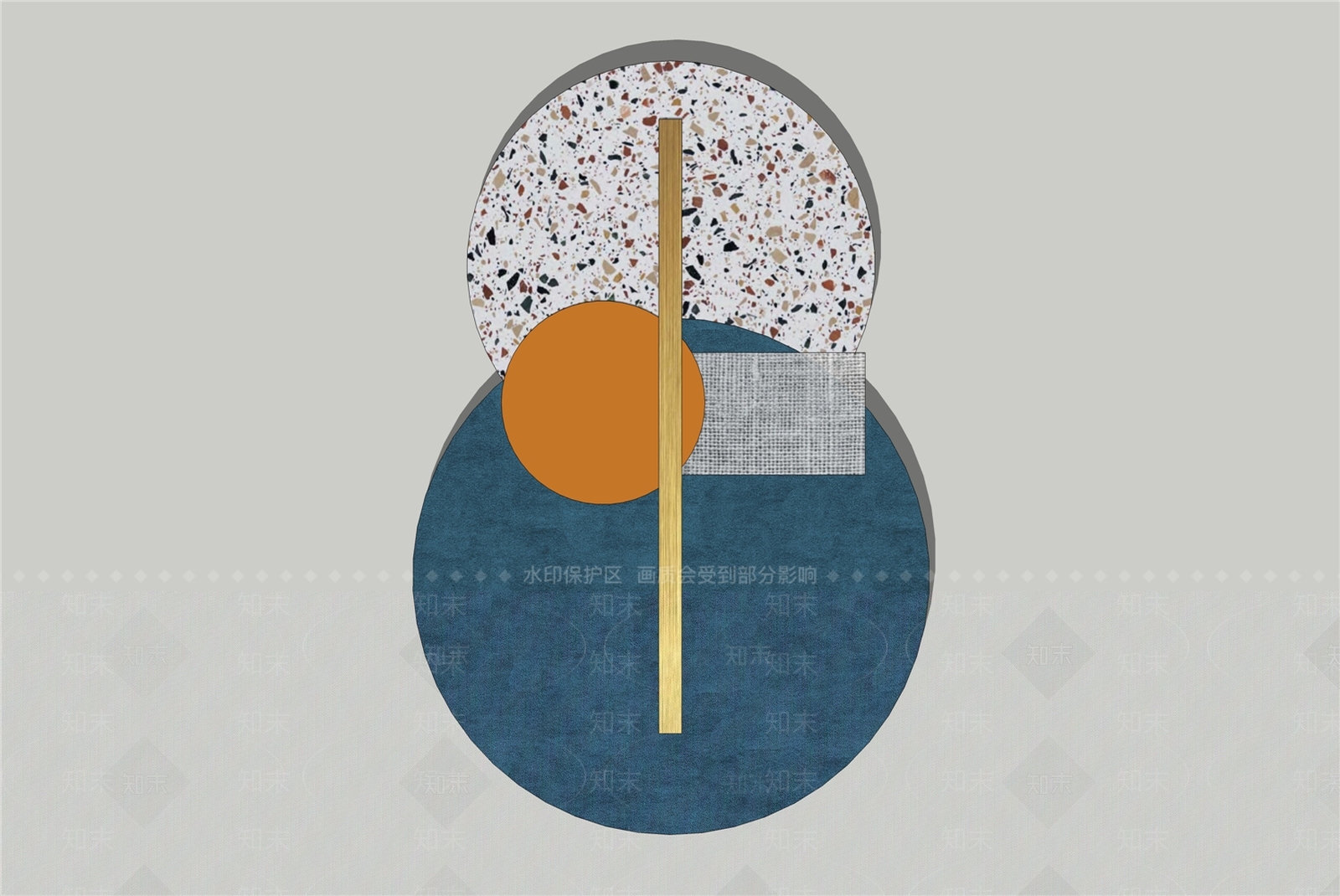 墙面立体装饰画SU模型下载【ID:172809159】