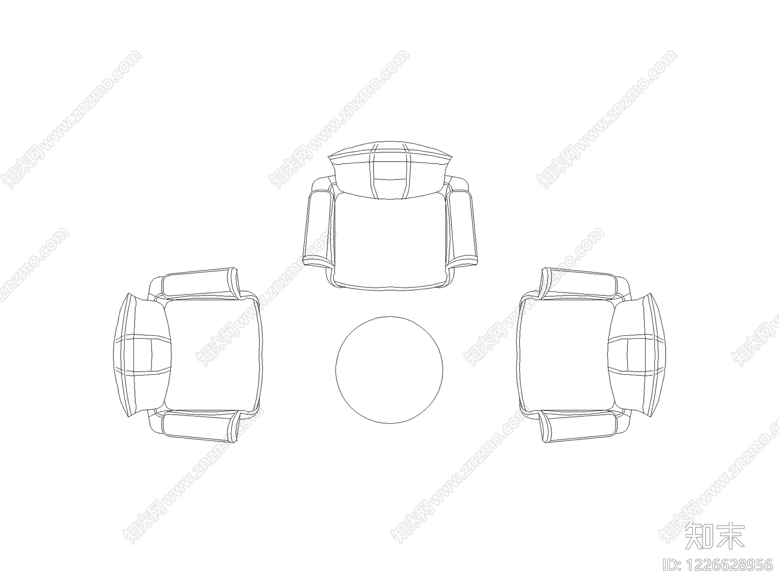 现代,意式沙发CAD图纸