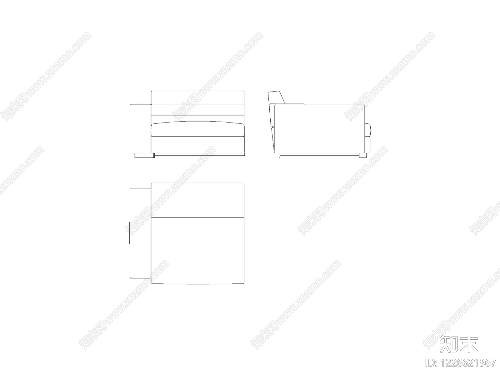 现代,意式沙发CAD图纸