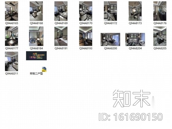 [福州]淡雅中式风格三居室样板间装修图（含实景）cad施工图下载【ID:161690150】