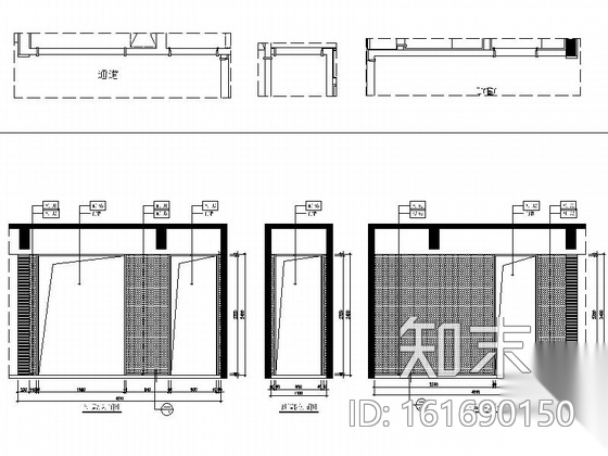 [福州]淡雅中式风格三居室样板间装修图（含实景）cad施工图下载【ID:161690150】