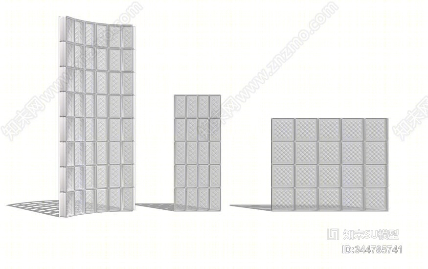 玻璃砖SU模型下载【ID:344785741】