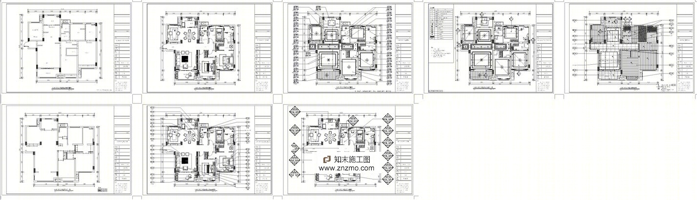 一套很全的新中式风格图纸cad施工图下载【ID:36888862】