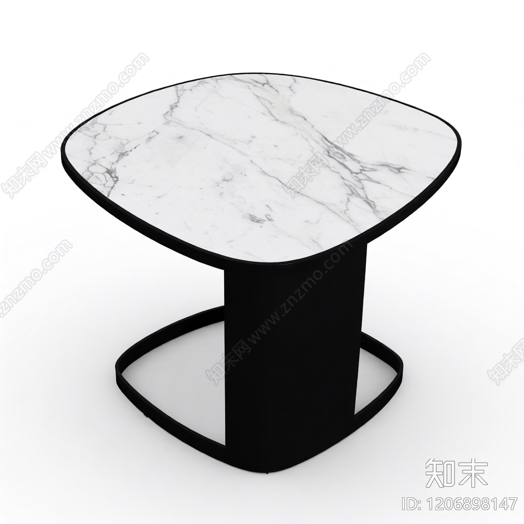 大理石面边桌3D模型下载【ID:1206898147】
