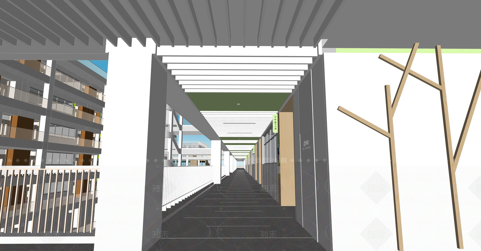 现代其他学校空间SU模型下载【ID:1215958655】