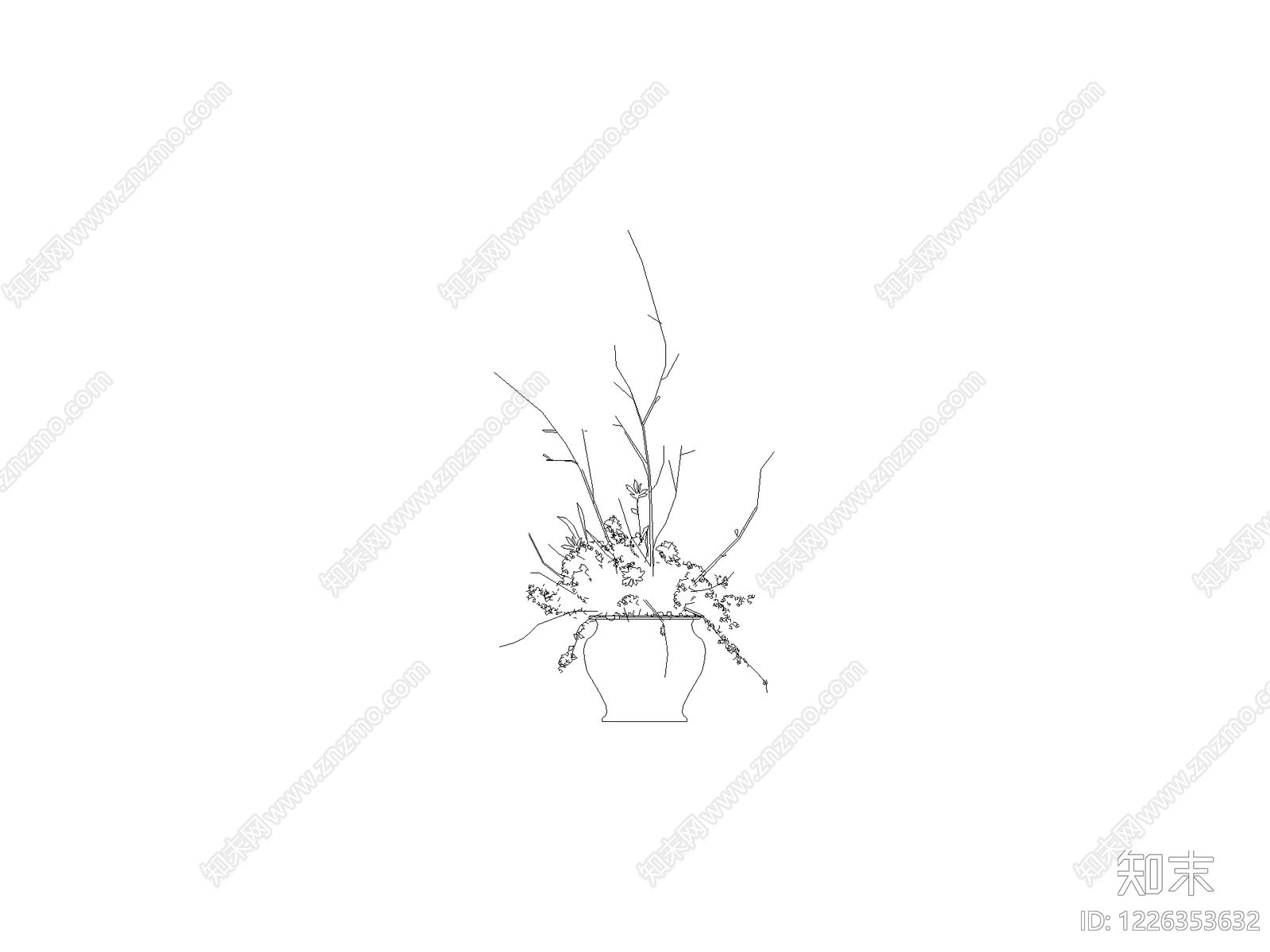 现代摆件CAD图纸