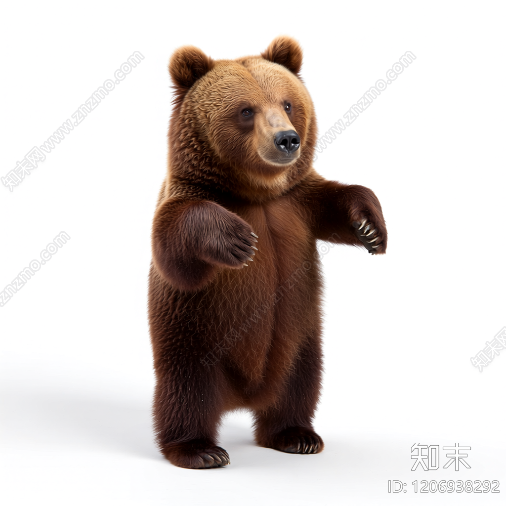 低多边形熊雕塑3D模型下载【ID:1206938292】