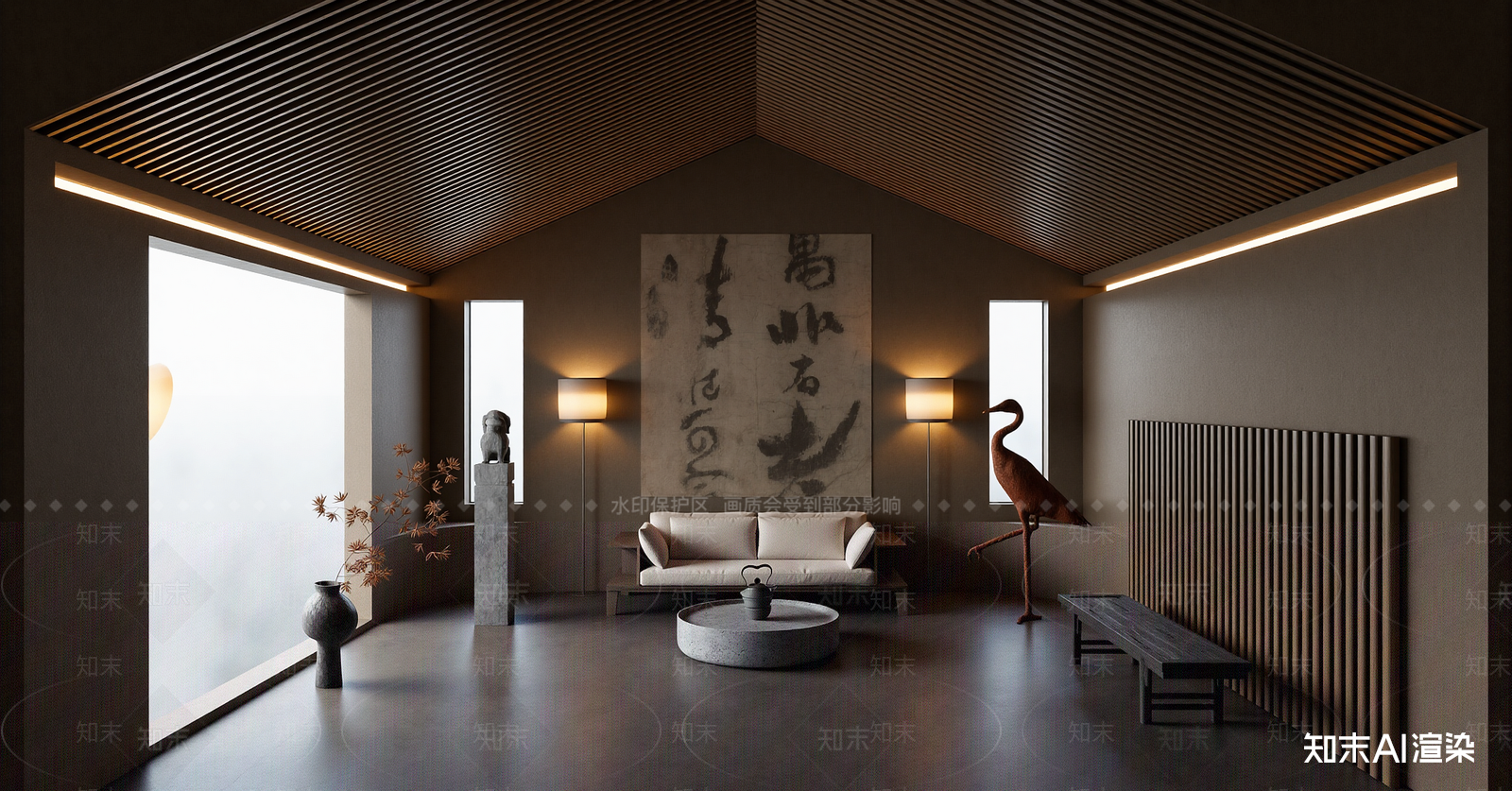 侘寂家居客厅SU模型下载【ID:1216029901】