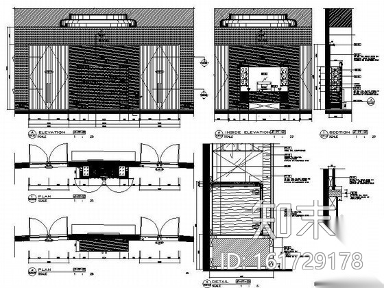 皇冠酒店会议室施工图cad施工图下载【ID:161729178】