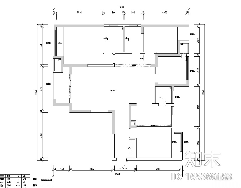 中央华城台湾风145平米住宅设计施工图（附效果图）施工图下载【ID:165360183】