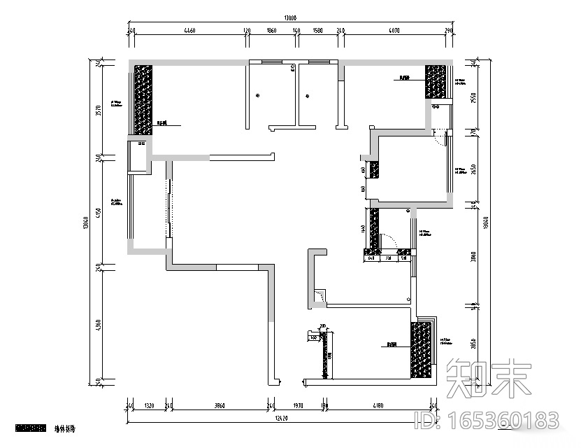 中央华城台湾风145平米住宅设计施工图（附效果图）施工图下载【ID:165360183】