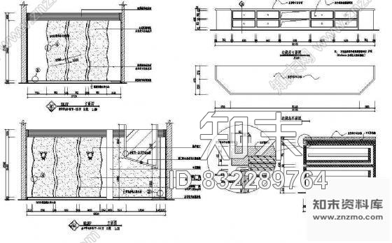 图块/节点墙面造型cad施工图下载【ID:832289764】