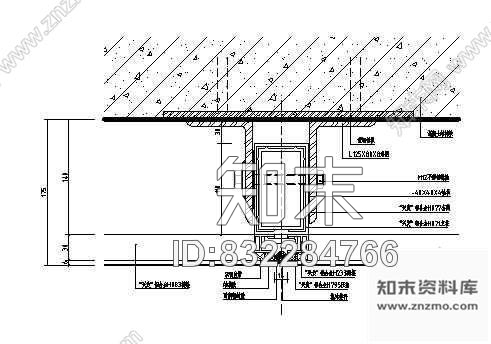 图块/节点玻璃幕墙水平节点cad施工图下载【ID:832284766】