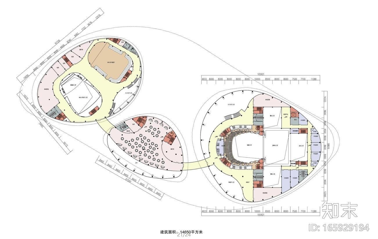 镇江某文化艺术中心文体建筑方案设计文本（CAD+SU+文本...施工图下载【ID:165929194】