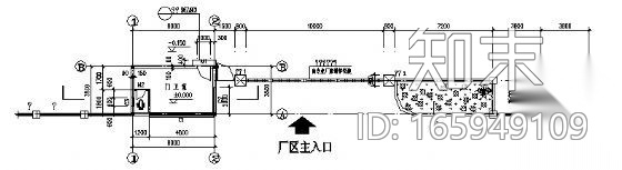 某厂区围墙大门建筑施工图施工图下载【ID:165949109】