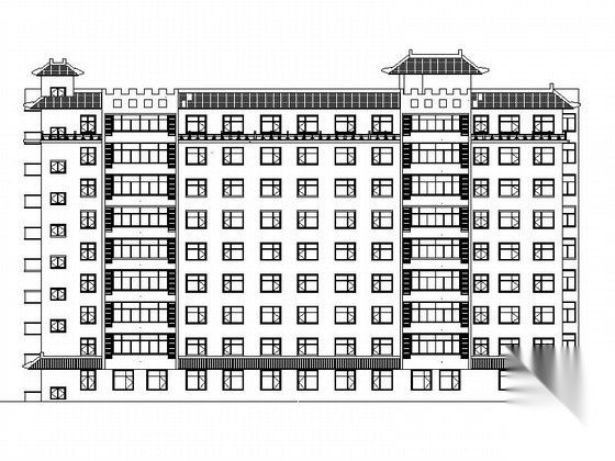 [山西]某特种驾校九层公寓楼建筑施工图施工图下载【ID:165394135】