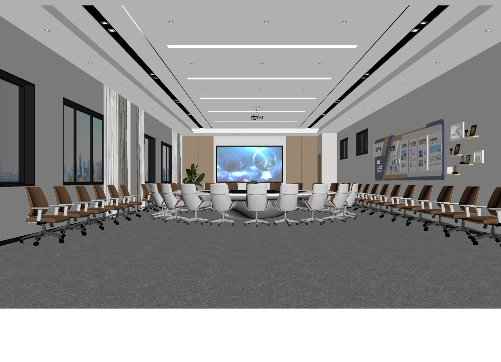 新中式会议室3D模型下载【ID:1214637889】