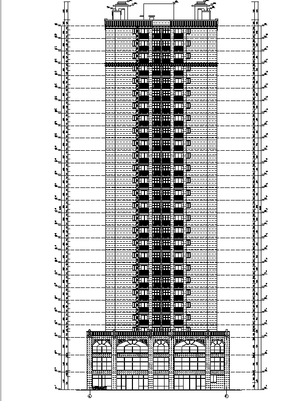 某28层剪力墙商住楼建筑施工图cad施工图下载【ID:149775143】