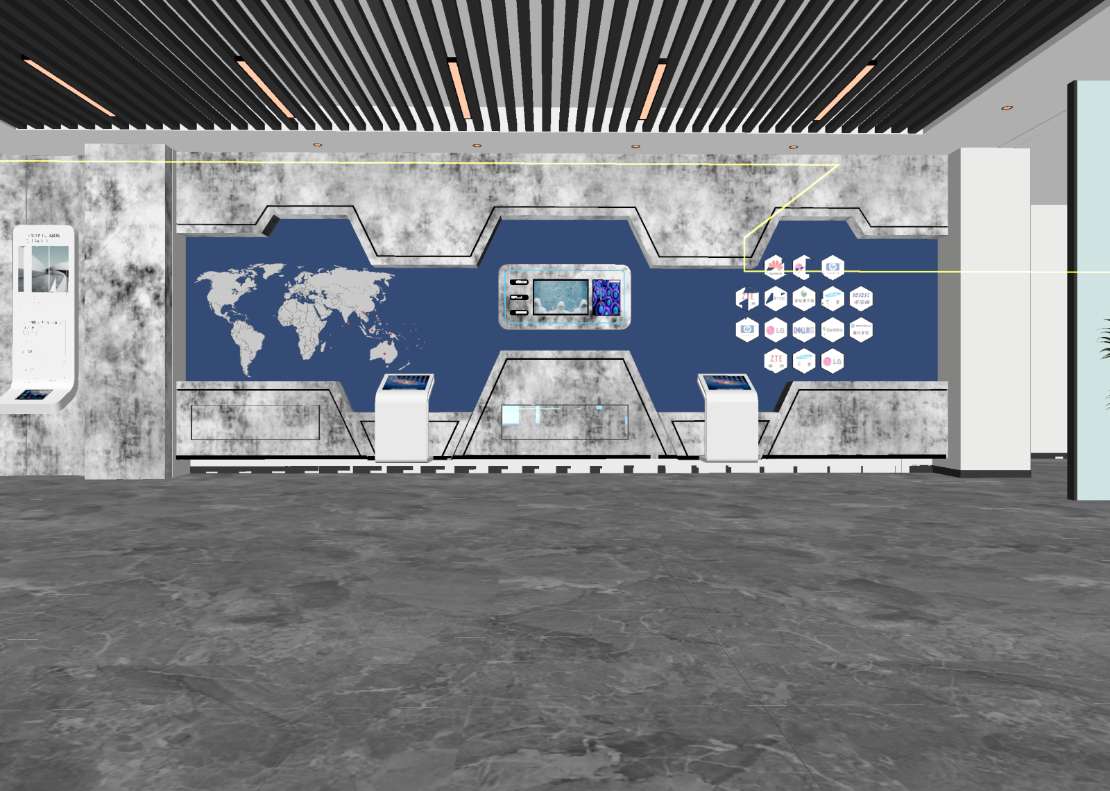 现代科技展厅3D模型下载【ID:1214965479】