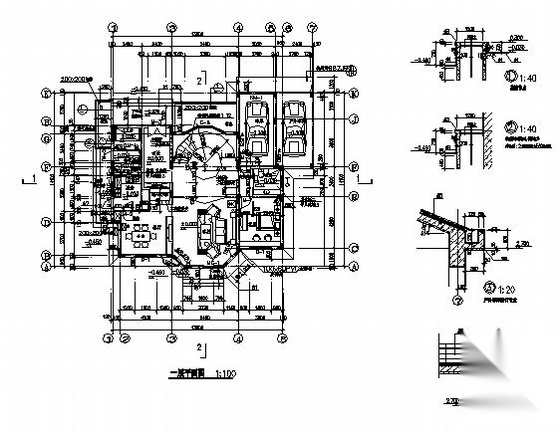 某三层别墅建筑设计施工图cad施工图下载【ID:149916147】