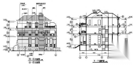 无锡长江国际花园某双拼别墅建筑施工图施工图下载【ID:149920157】