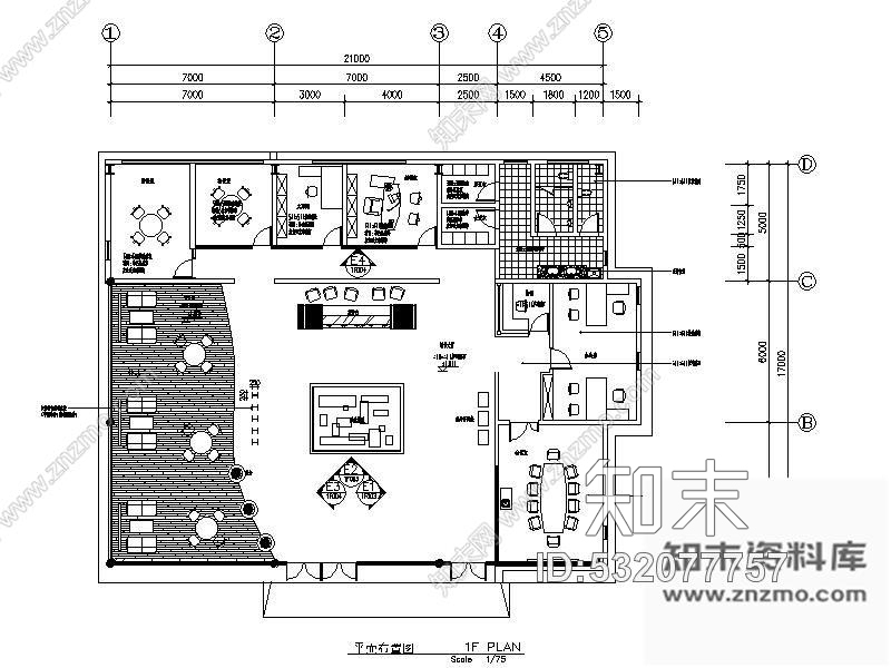 施工图某售楼处中心装修图(含实景)cad施工图下载【ID:532077757】