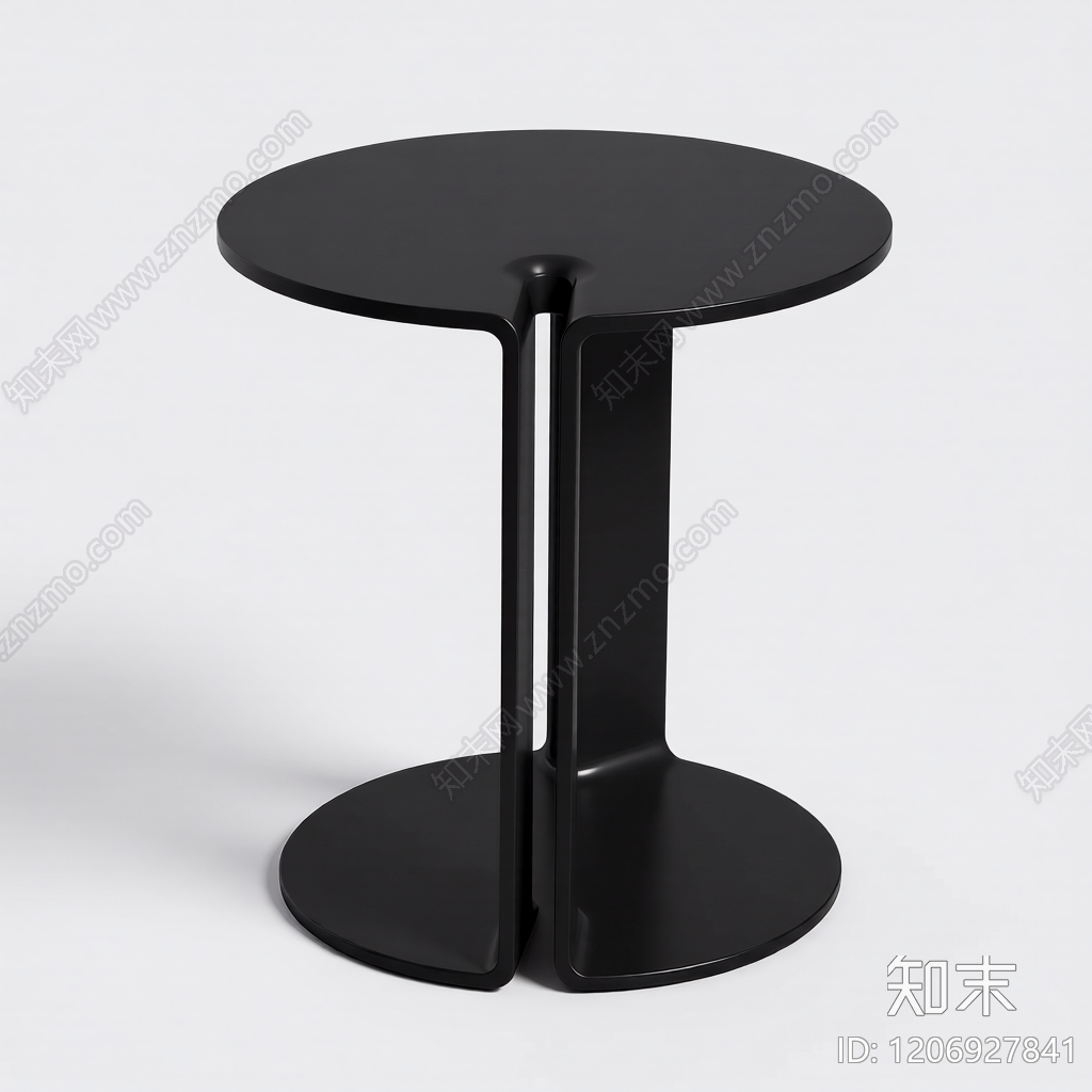 黑色双层圆桌3D模型下载【ID:1206927841】