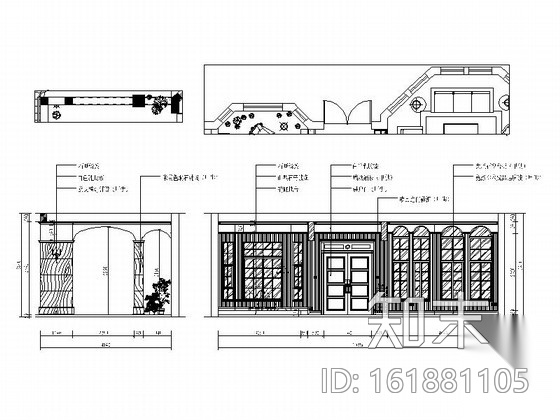 [南通]欧美风情双层别墅装修图（含效果）cad施工图下载【ID:161881105】