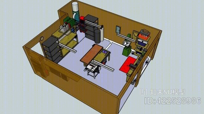 进一步完善我的木工车间模型。SU模型下载【ID:422528986】