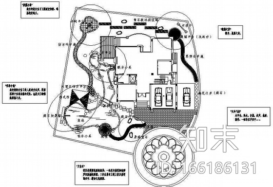 [广东]某高级住宅区别墅庭院景观设计方案cad施工图下载【ID:166186131】