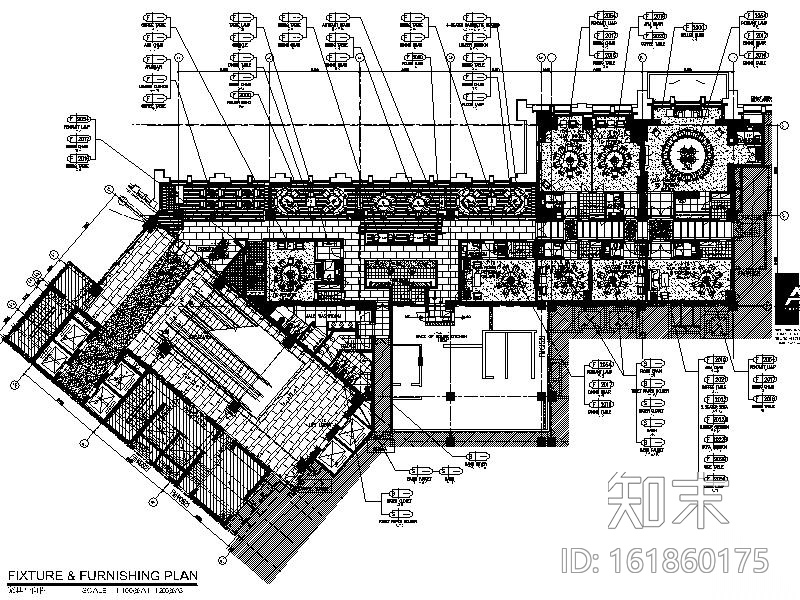 高档酒店设计平面施工图施工图下载【ID:161860175】