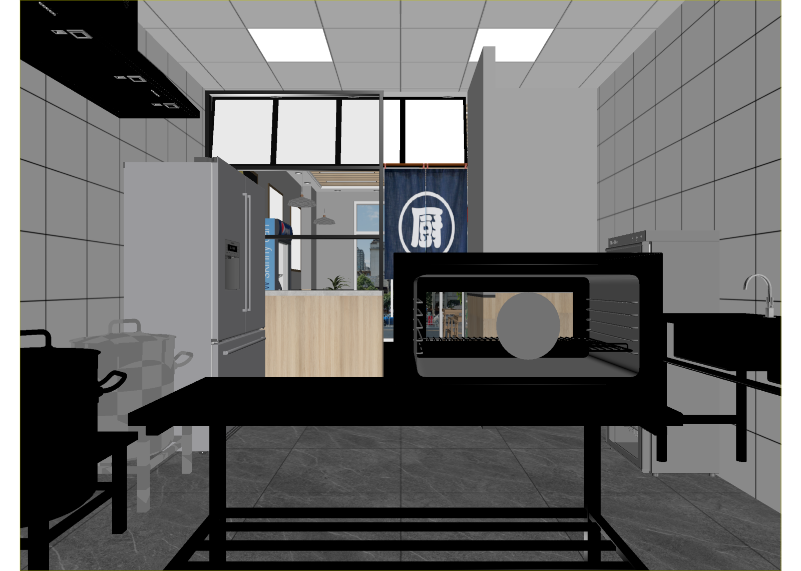 现代后厨3D模型下载【ID:1214428549】