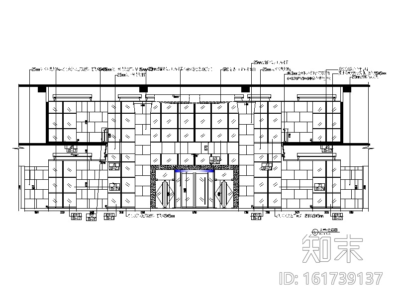 [上海]知名商区写字办公楼设计施工图(含效果图)施工图下载【ID:161739137】