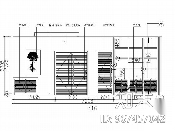 [浙江]某工商所办公楼室内设计装修图（含效果）cad施工图下载【ID:967457042】